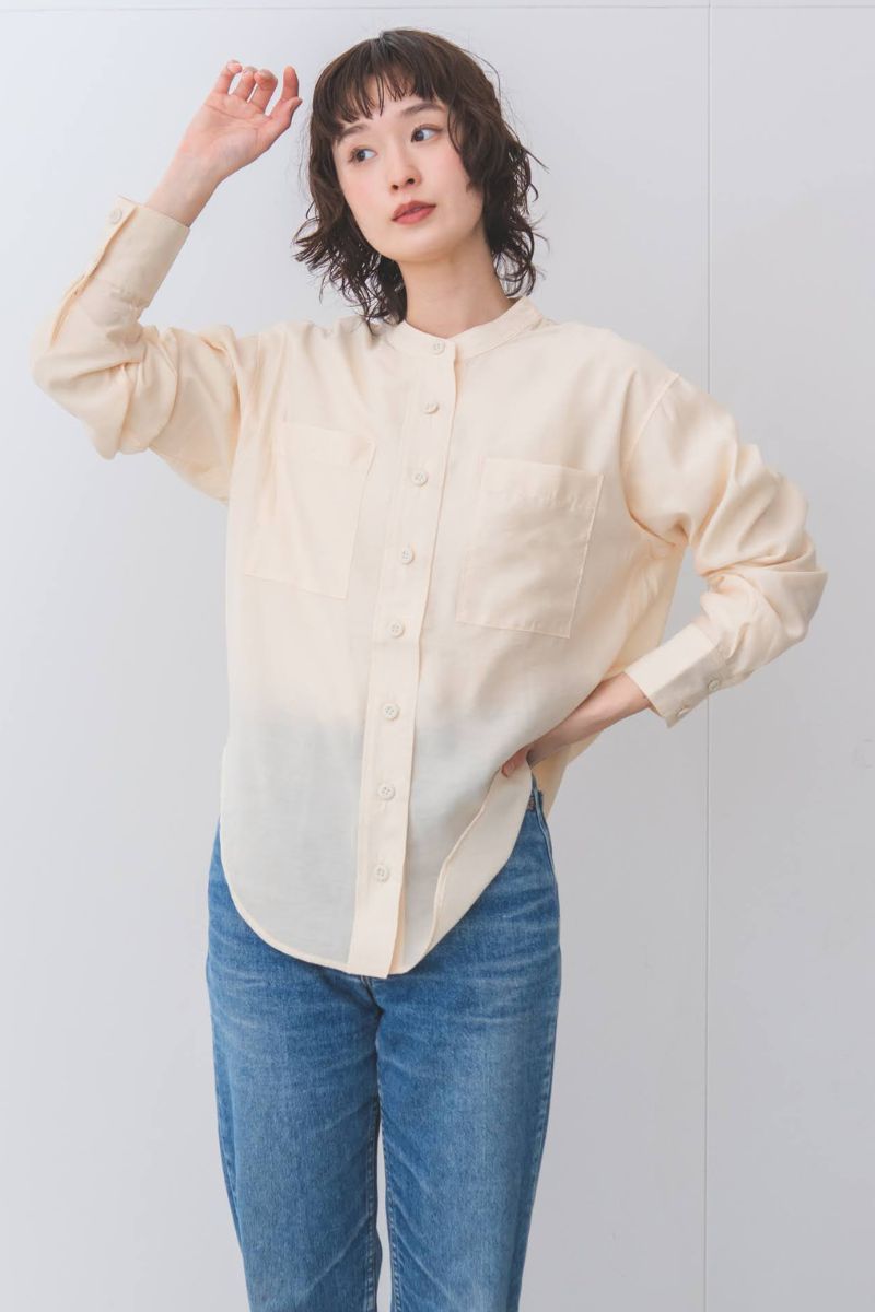 ナインアール,rrrrrrrrr,リトルシアーカラーシャツ