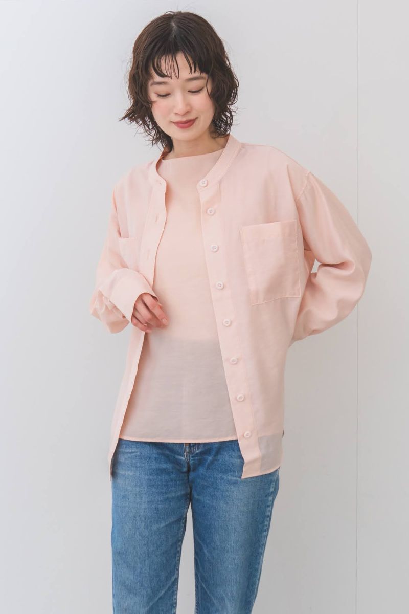 ナインアール,rrrrrrrrr,リトルシアーカラーシャツ