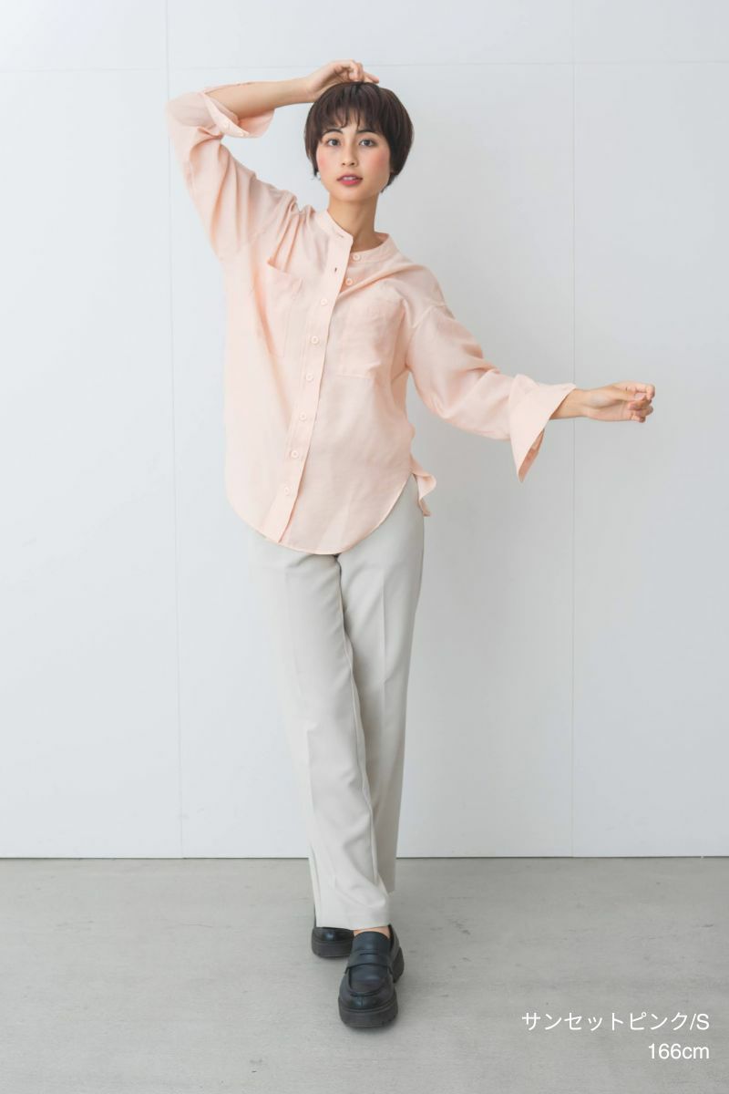 ナインアール,rrrrrrrrr,リトルシアーカラーシャツ