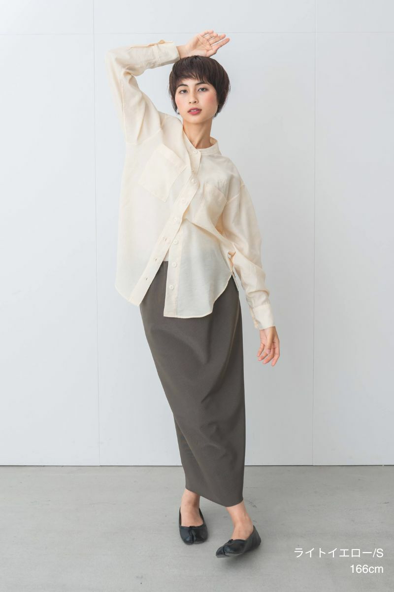 ナインアール,rrrrrrrrr,リトルシアーカラーシャツ