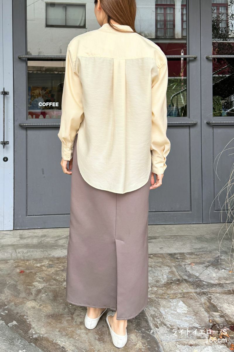 ナインアール,rrrrrrrrr,リトルシアーカラーシャツ