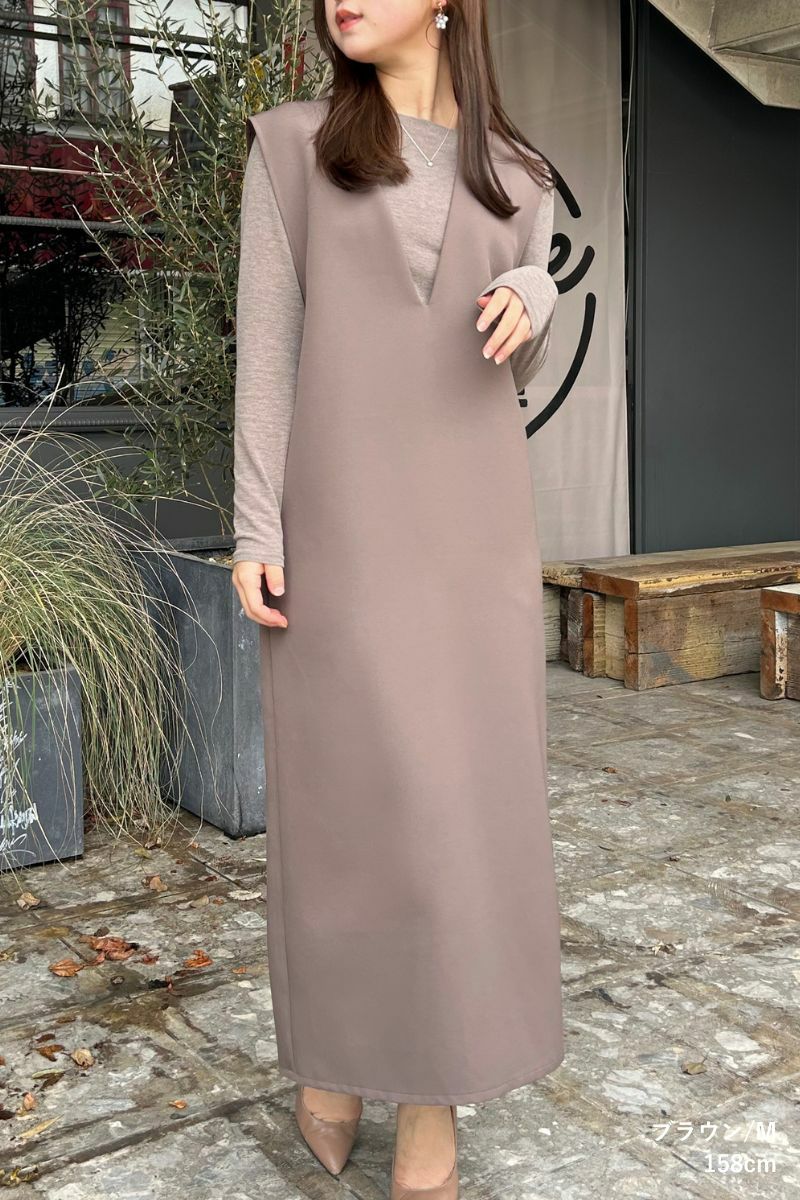 rrrrrrrrr,ナインアール,オールシーズンVネックワンピース