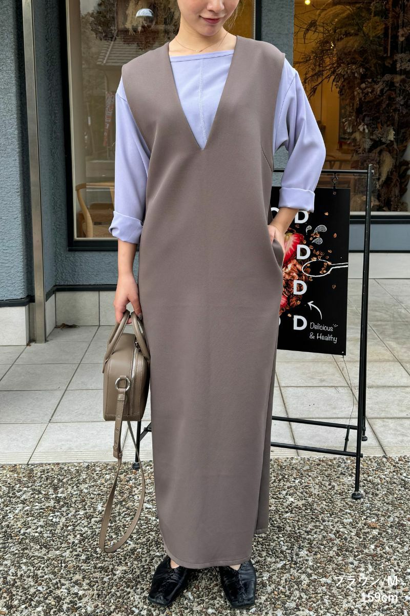 rrrrrrrrr,ナインアール,オールシーズンVネックワンピース