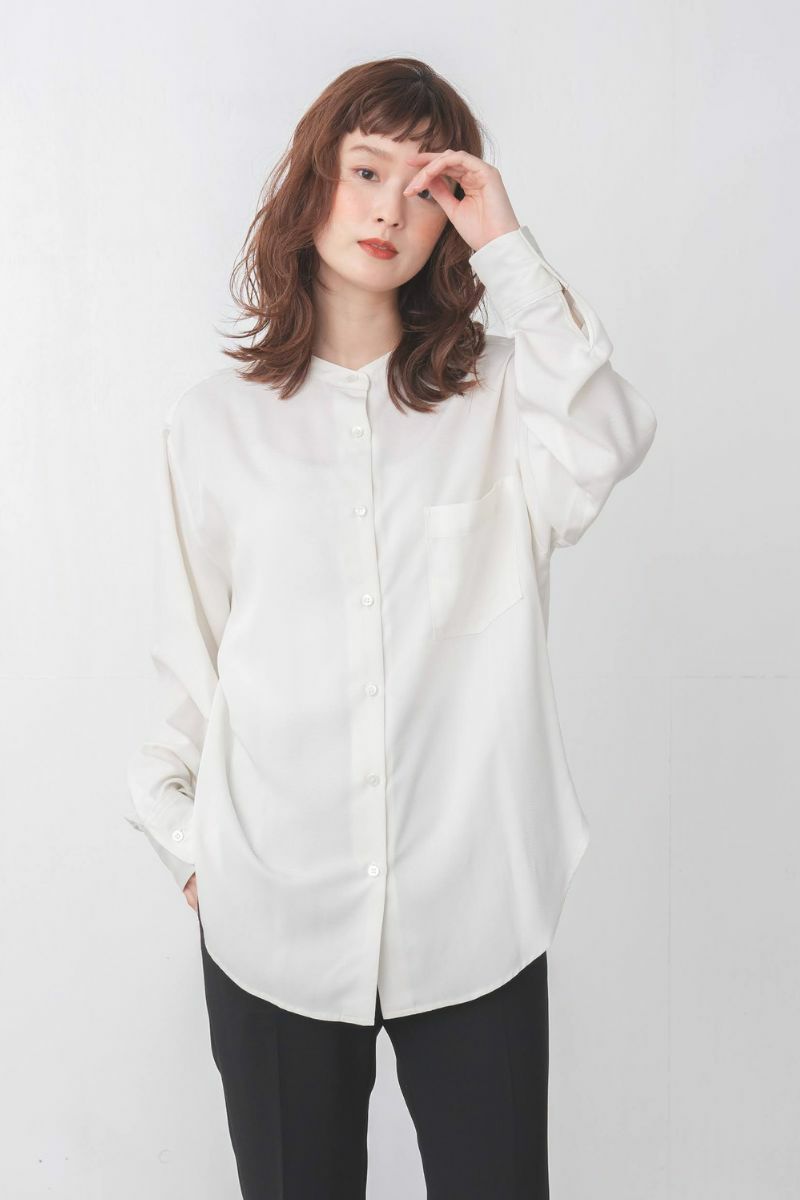 ナインアール,rrrrrrrrr,プレミアムノーカラーシャツ