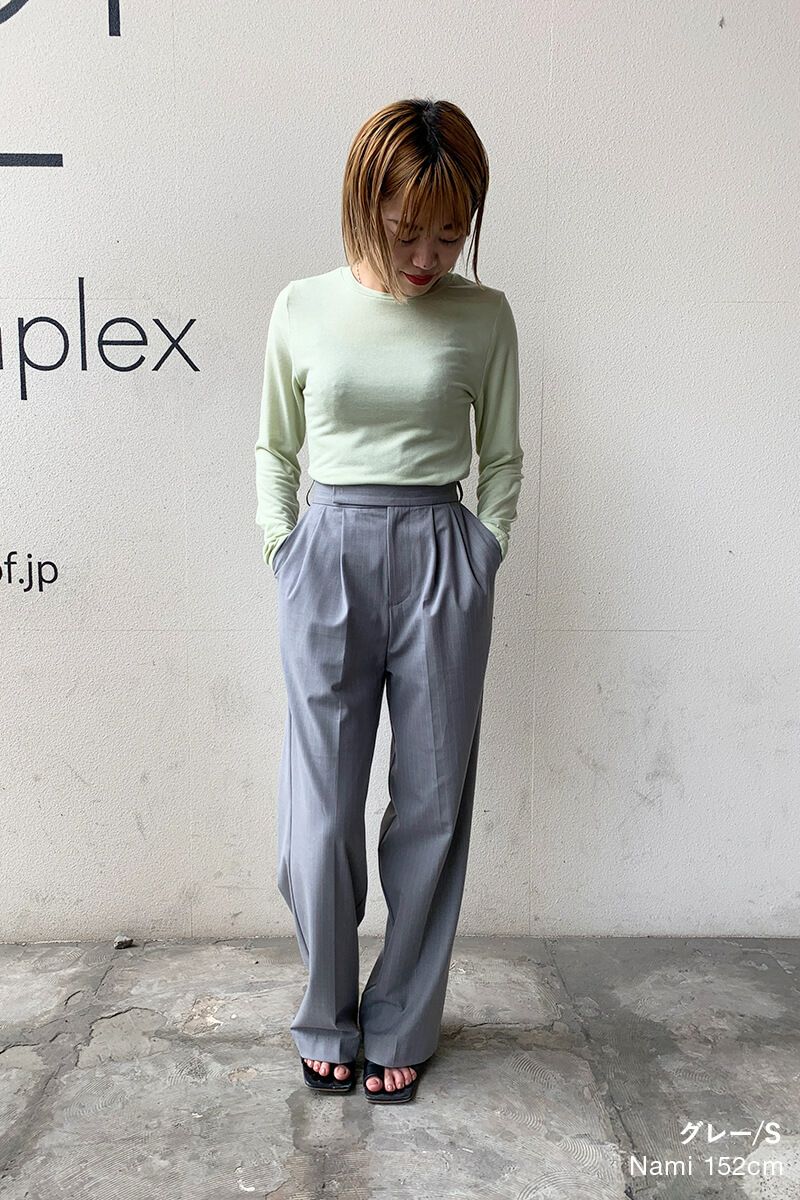 ナインアール,rrrrrrrrr,タックワイドストライプパンツ