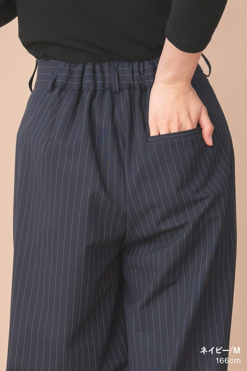 ナインアール,rrrrrrrrr,タックワイドストライプパンツ
