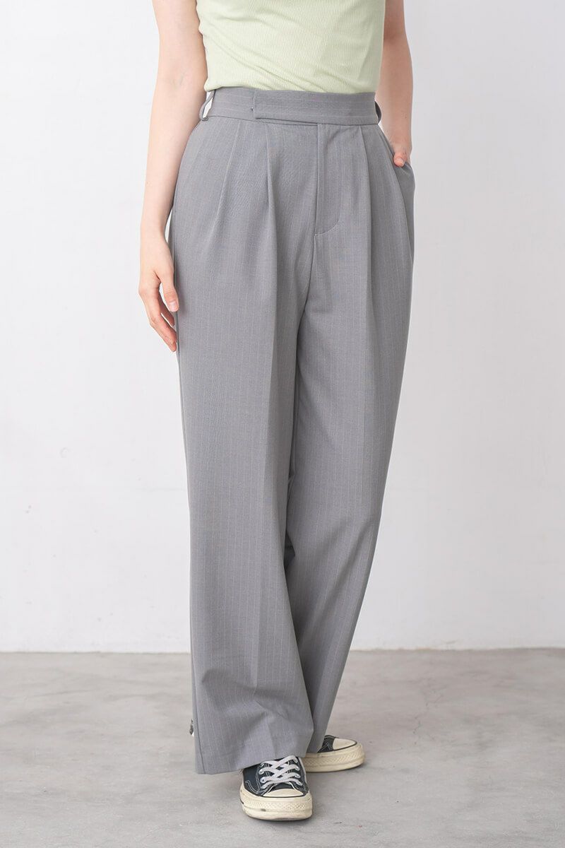 ナインアール,rrrrrrrrr,タックワイドストライプパンツ