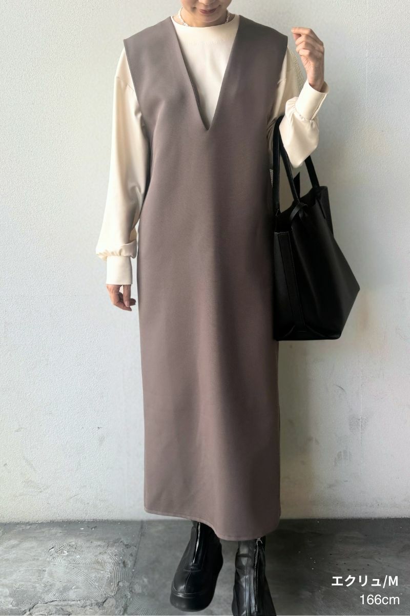 オールシーズンVネックワンピース