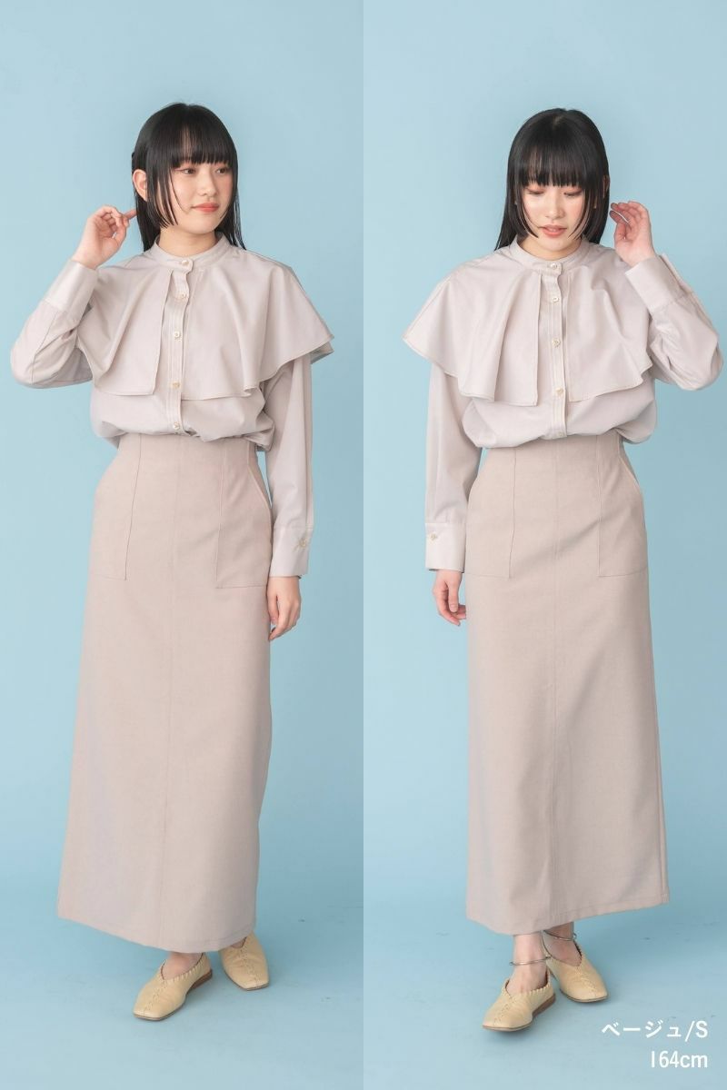 ナインアール,rrrrrrrrr,リサイクルコットンケープブラウス