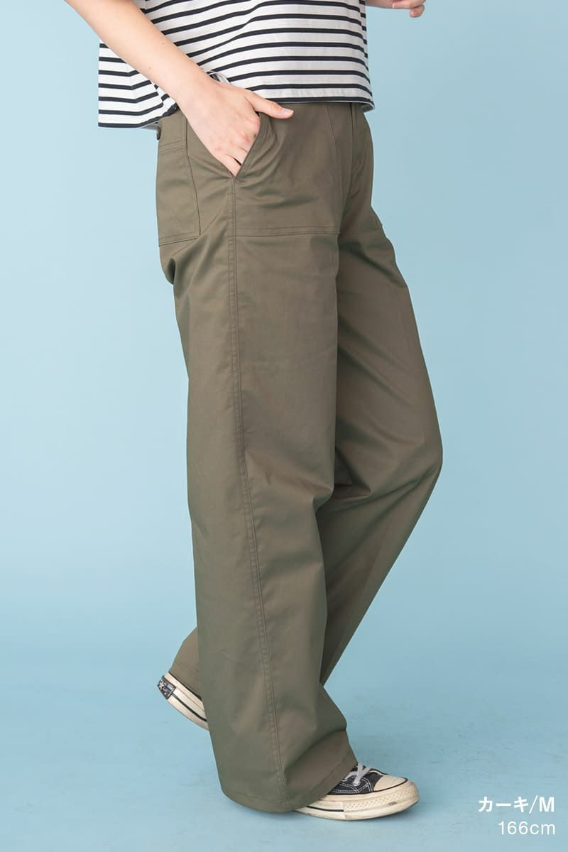 MARNI リバーシブル コットン ベイカーパンツ サイズM 48 カーキ MARNI - COTTON CANVAS PANT / ワイドパンツ / バイカラー