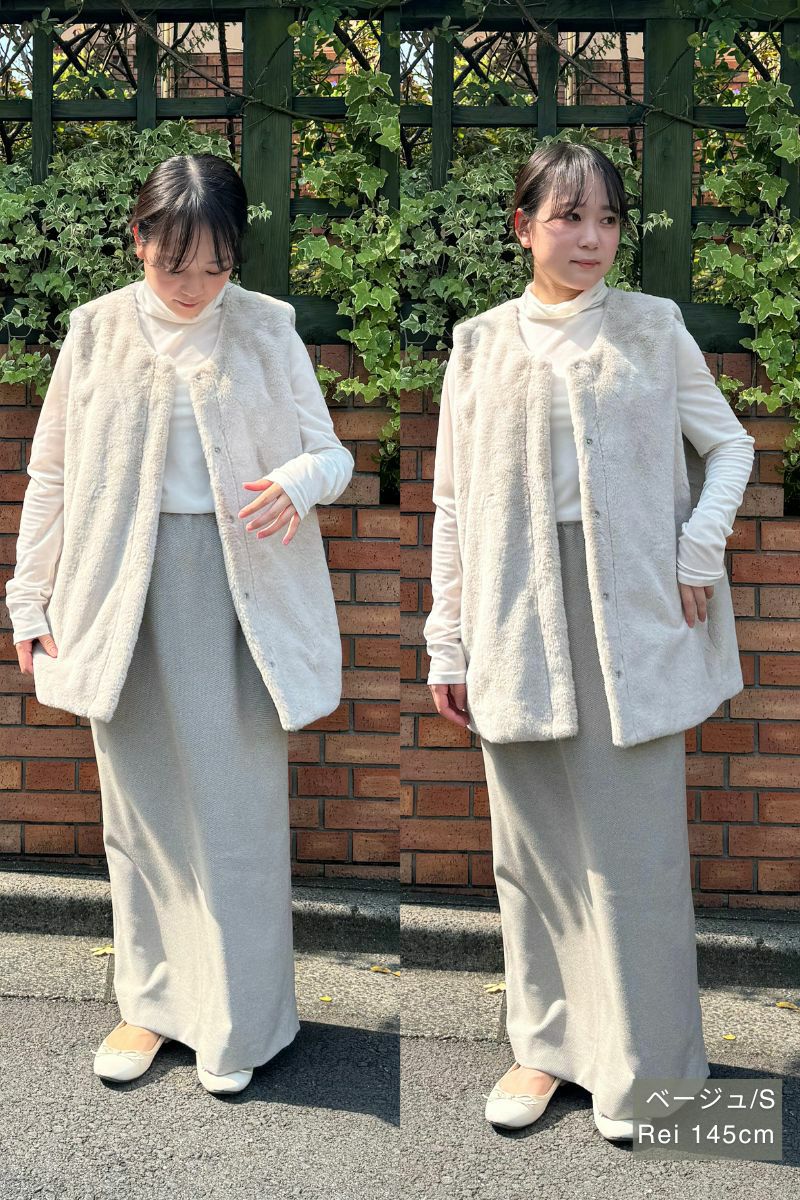 ナインアール,rrrrrrrrr,フェイクファーベスト,