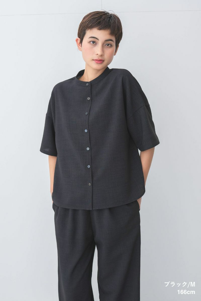 ナインアール,rrrrrrrrr,リネンライクシャツ,sumi,ミニマリスト