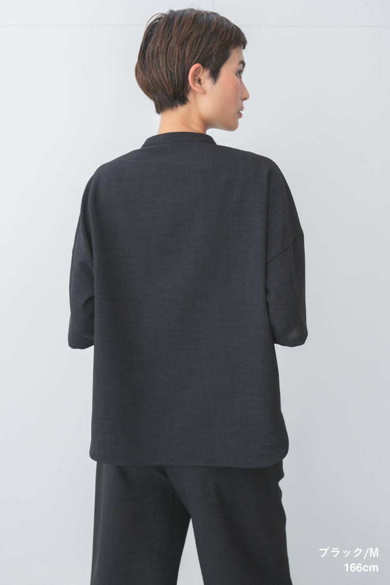 ナインアール,rrrrrrrrr,リネンライクシャツ,sumi,ミニマリスト