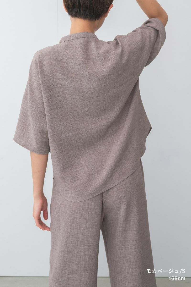 ナインアール,rrrrrrrrr,リネンライクシャツ,sumi,ミニマリスト