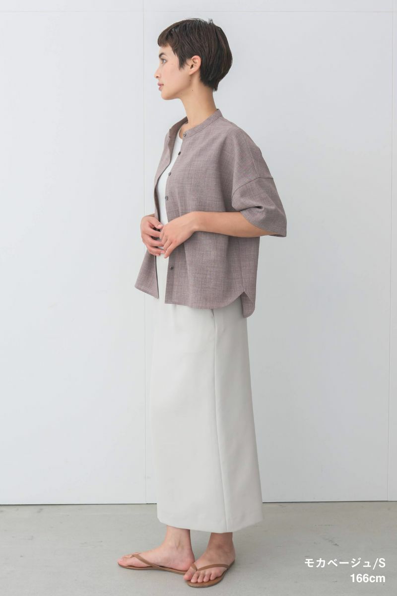 ナインアール,rrrrrrrrr,リネンライクシャツ,sumi,ミニマリスト