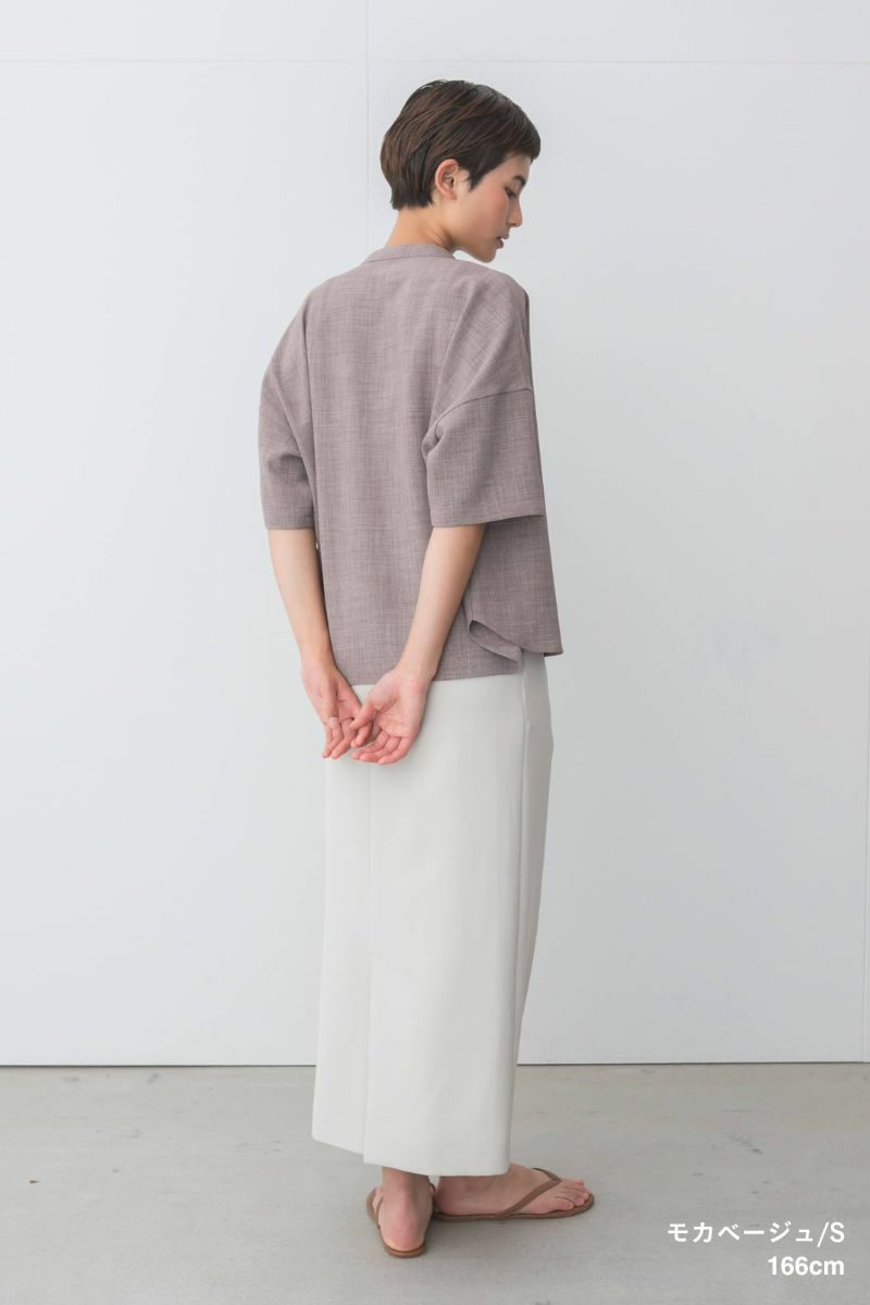 ナインアール,rrrrrrrrr,リネンライクシャツ,sumi,ミニマリスト