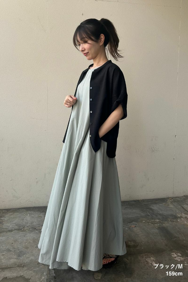 ナインアール,rrrrrrrrr,リネンライクシャツ,sumi,ミニマリスト