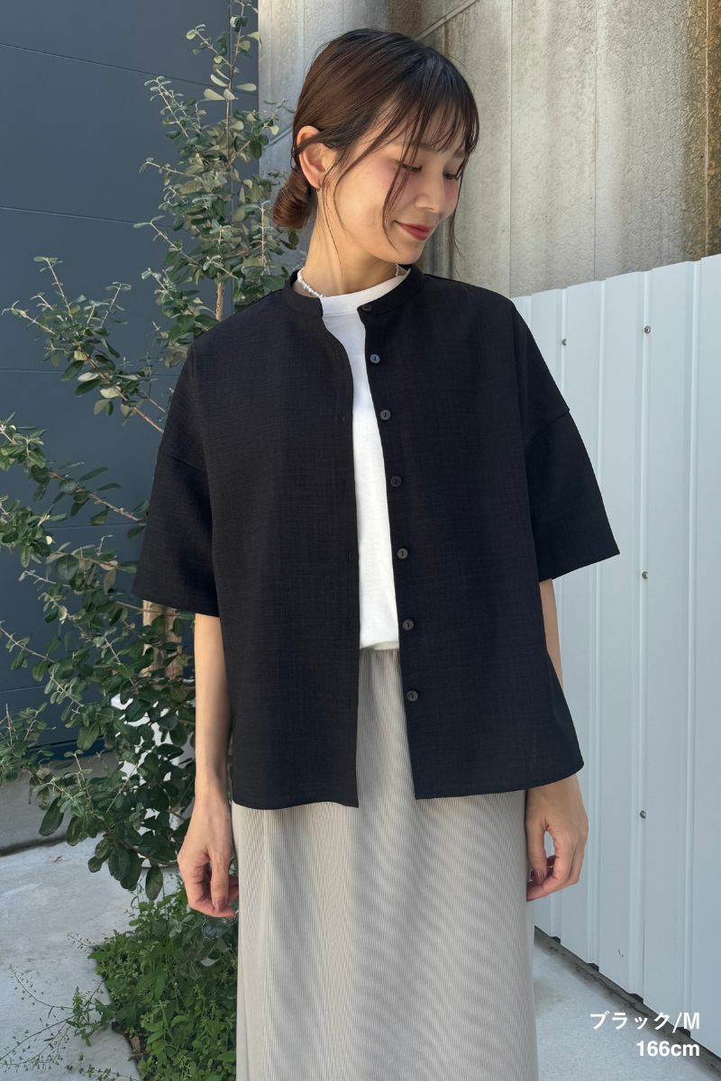 ナインアール,rrrrrrrrr,リネンライクシャツ,sumi,ミニマリスト