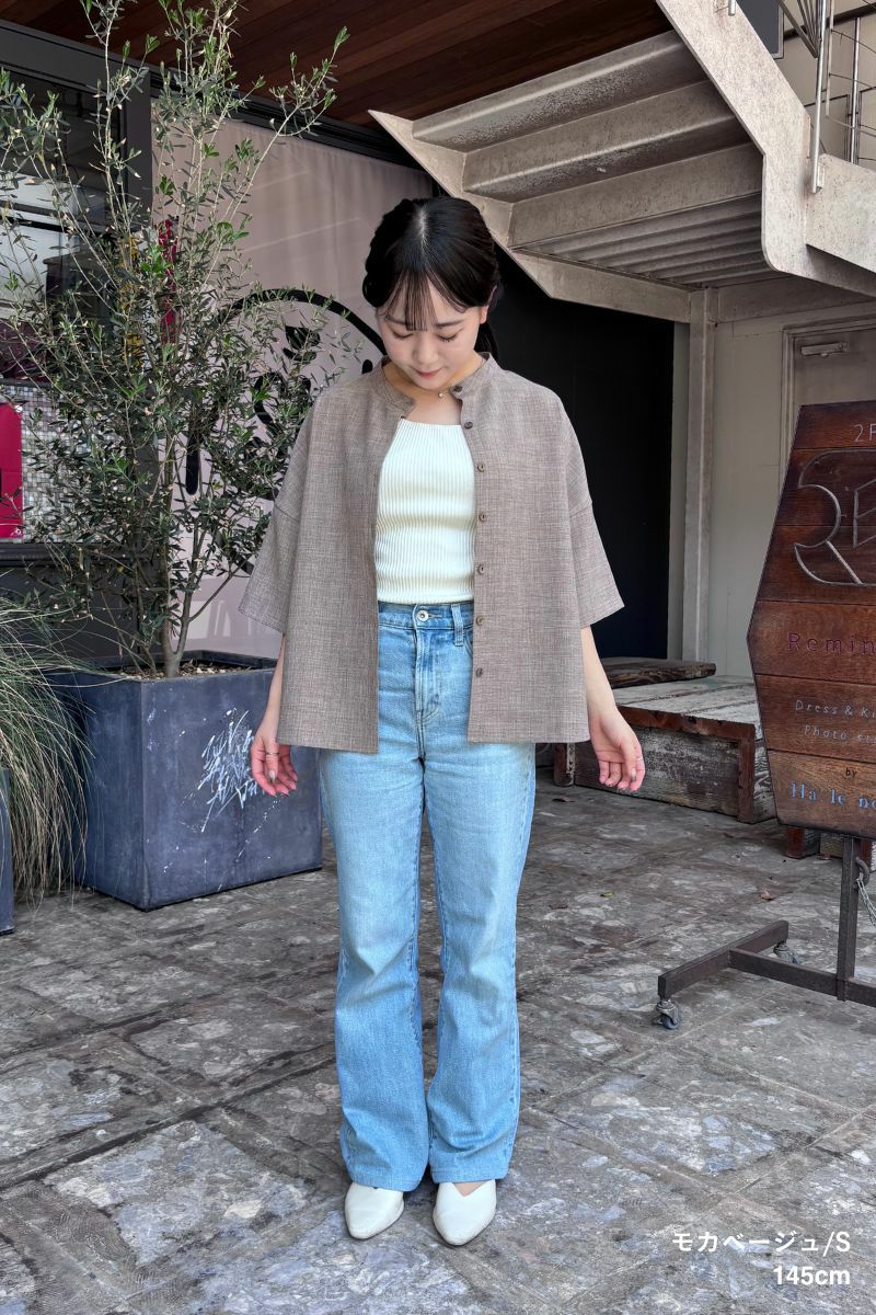 ナインアール,rrrrrrrrr,リネンライクシャツ,sumi,ミニマリスト