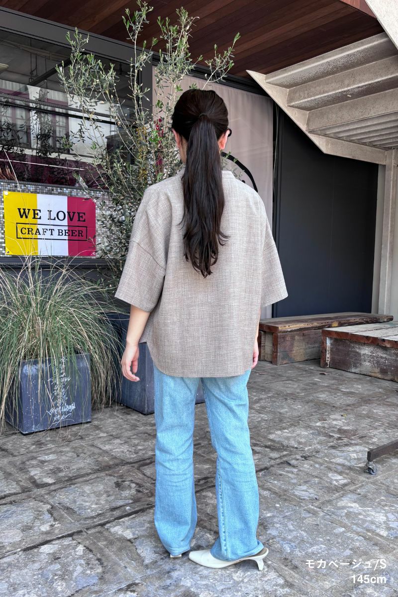 ナインアール,rrrrrrrrr,リネンライクシャツ,sumi,ミニマリスト