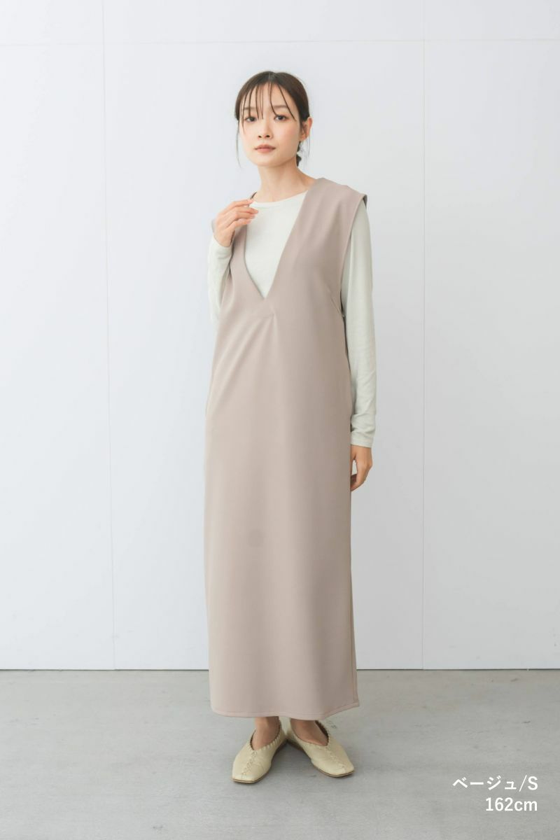 ナインアール,rrrrrrrrr,オールシーズンストレッチVネックワンピース