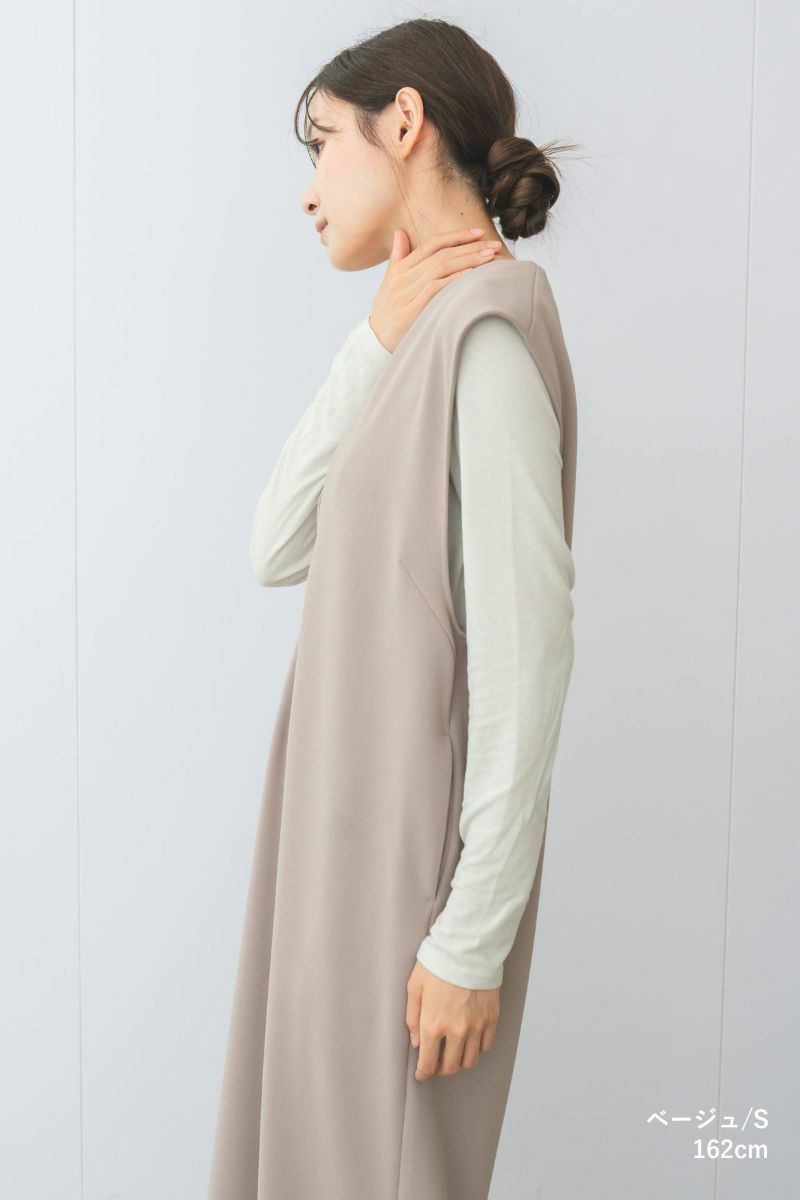 ナインアール,rrrrrrrrr,オールシーズンストレッチVネックワンピース