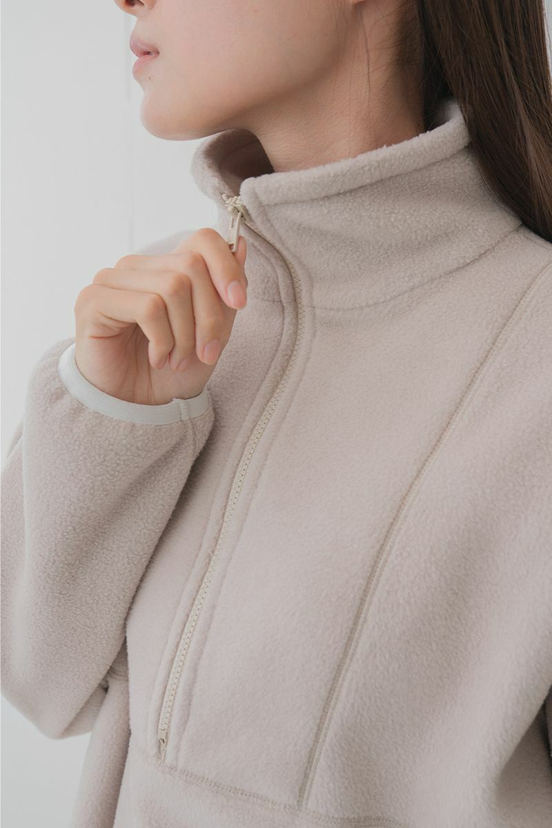 ライトエコフリースハーフジップ