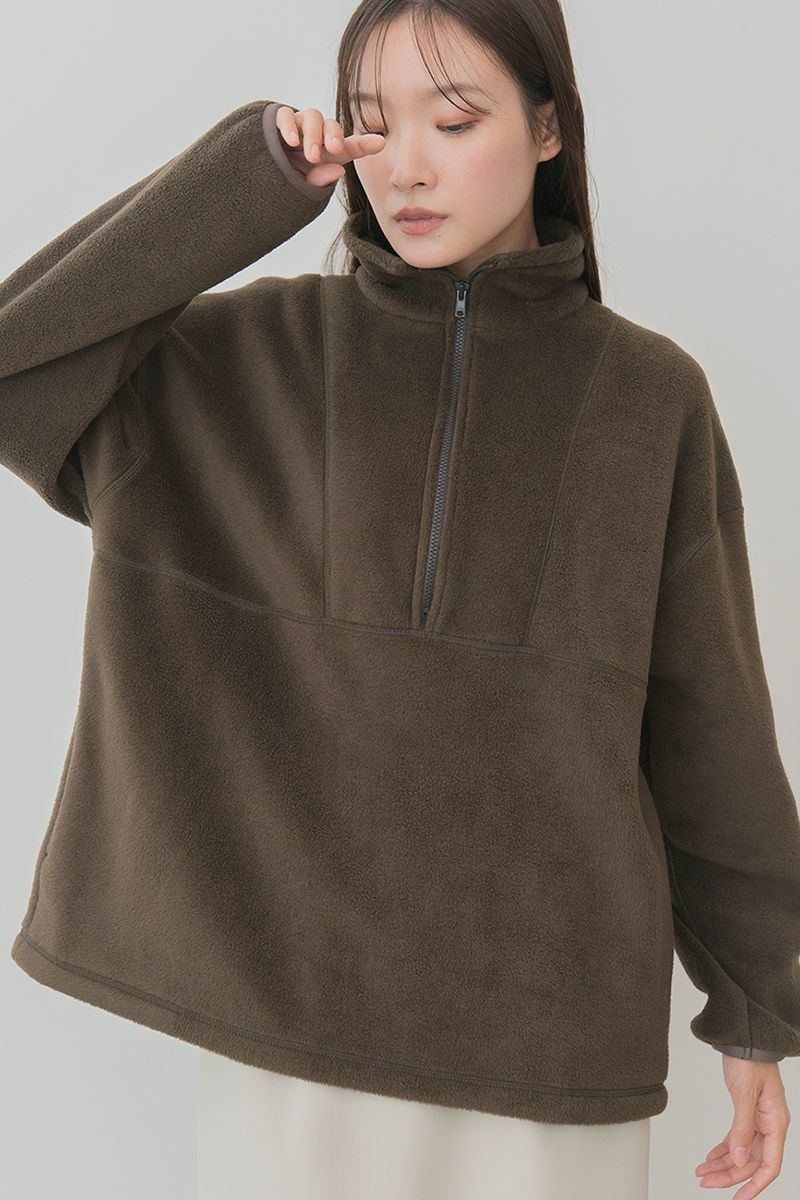 ライトエコフリースハーフジップ