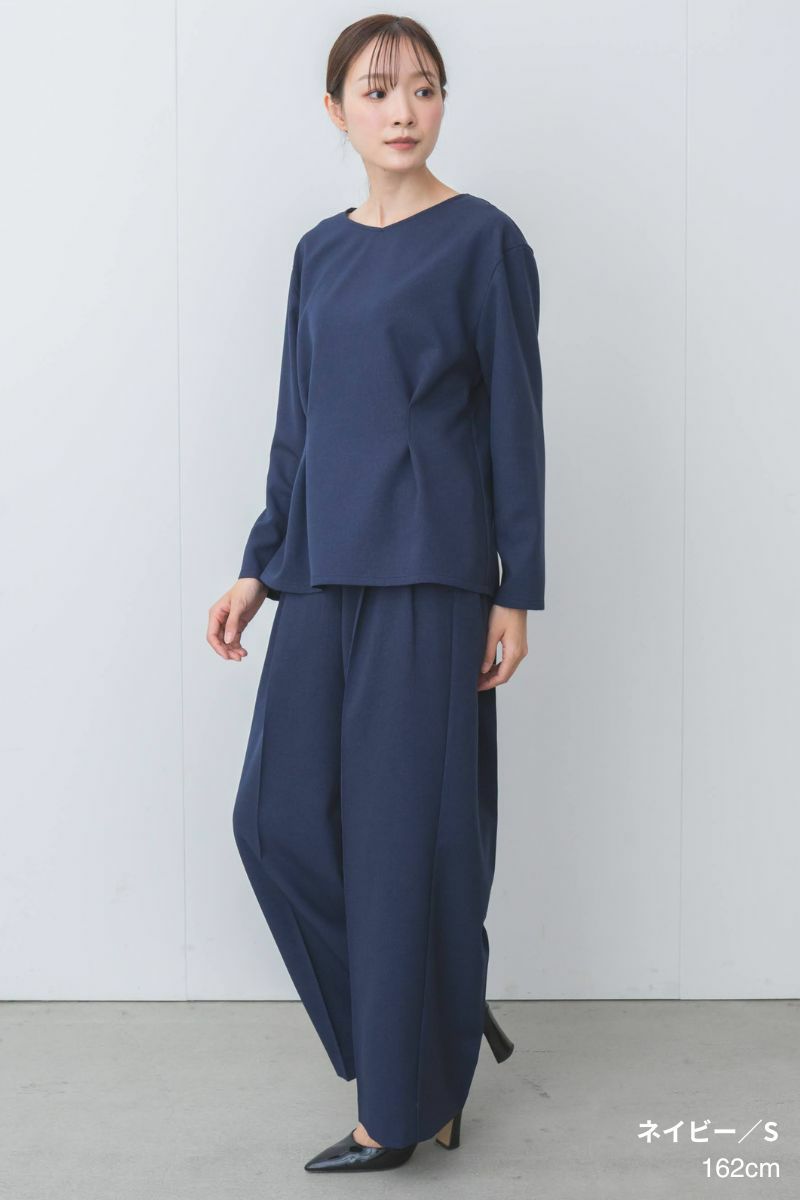 スローリビングカーディガンと同じ生地で作りました